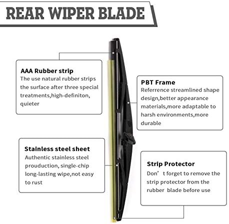 Rear Windshield Wiper Arm & Blade Assembly for Honda Pilot 2009-2015