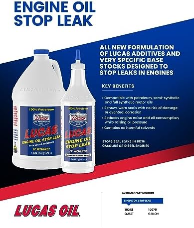 Lucas Oil 10279 Engine Oil Stop Leak - 1 Gallon