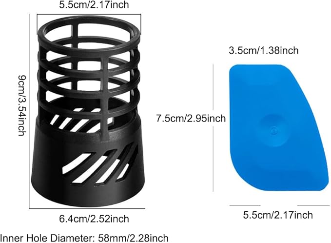 Heat Gun Hot Nozzle Guard Holder with 2 Small Vinyl Scraper Squeegee Heat Resistant Protective Case Shield Cover for Heat Gun Air Nozzles Kits Mouth Tips Attachment Heavy Duty Hot Air Gun Tool