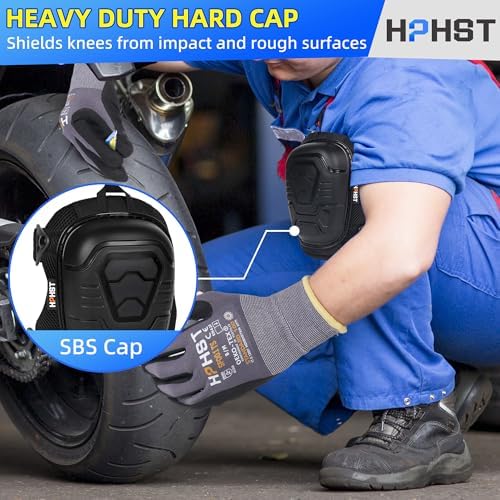 Professional Heavy-Duty Work Knee Pads with Gel & Foam Cushion – Slip-Resistant Support for Construction, Flooring, and Gardening (Black)