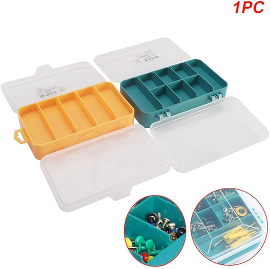 Kakalote Double-Side Hardware Box Storage,Excellent for Screws Nuts and Bolts,Multi Compartment Tool Box Storage Organiser Tray