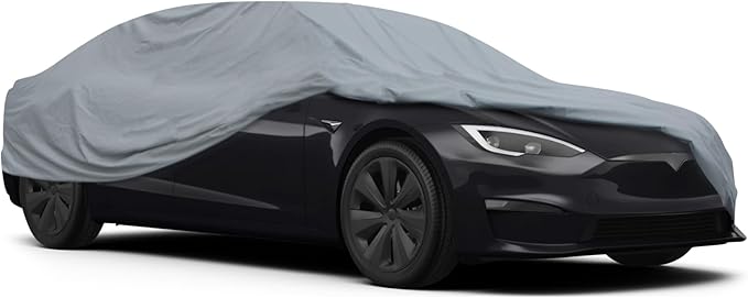 MotorTrend Custom Fit Car Cover for Telsa Model S, All-Weather Protection for Cars Trucks & SUVs, UV Resistant Waterproof Scratch-Resistant, Vehicle Cover for Outdoor & Indoor