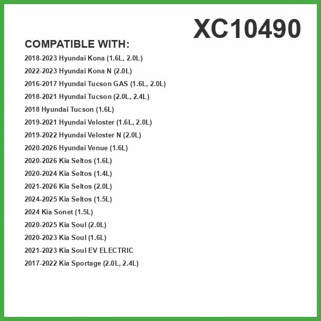ECOGARD XC10490 Premium Cabin Air Filter | Fits 2017-2022 Kia Sportage 2.0L, 2.4L; 2016-2021 Hyundai Tucson 2.0L; 2020-2026 Venue, Seltos 1.6L; 2018-2021 Tucson 2.4L