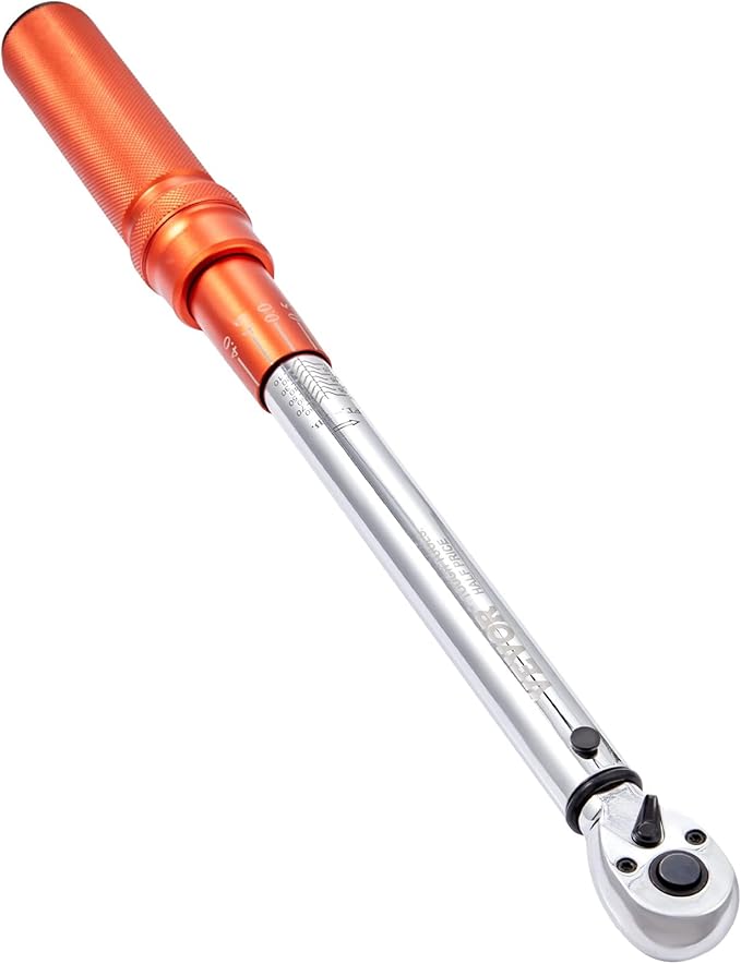 VEVOR 3/8-inch Drive Click Torque Wrench 10-80ft.lb/14-110n.m, Dual-Direction Adjustable Torque Wrench Set with Mechanical Dual Range Scales and Adapters Extension Rod