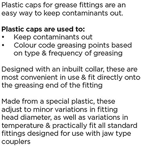 PROLUBE - CAP/GFT/YE/ST-50 Grease Fitting Cap – Yellow | Extra Long | Keep Contaminants Out | 50 Pack (46702)