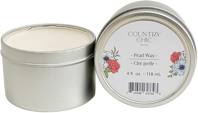 Furniture Wax - 100% Natural Sealant for Chalk Furniture Paint or Raw Wood, Light Protection, Easy To Apply, No Odor, Eco-Friendly - 7 Color Choices - Pearl (4 oz)