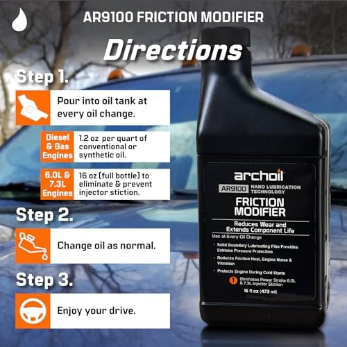Archoil AR9100 Friction Modifier Value Pack - Two 16oz Bottles of AR9100 for Two Powerstroke Treatments…
