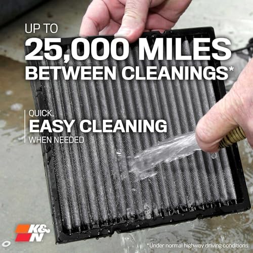 K&N LIFETIME Cabin Air Filter: Washable, Clean Air for your Cabin, VF2020