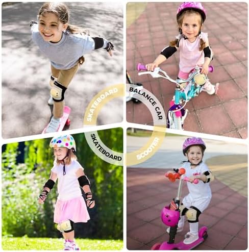 BOSONER Kids/Youth Knee Pad Elbow Pads for Roller Skates Cycling BMX Bike Skateboard Inline Rollerblading, Skating Skatings Scooter Riding Sports