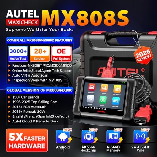 Autel Scanner MaxiCheck MX808S, 2026 US Ver of MaxiCOM MK808S MK808Z