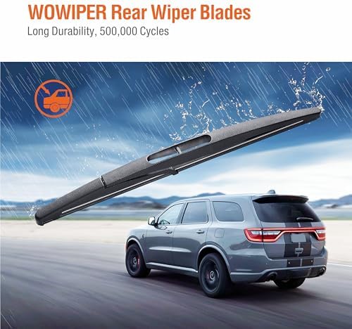 12 inch (12-E) Rear Wiper Blade Replacement for Wrangler 2017-2007 /Ford Escape 2012-2008 Flex 2019-2009/GMC Yukon 2014-2007/Buick Enclave 2017-2008 Back Windshield Wiper Blade +More