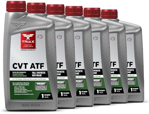 TRIAX CVT ATF Full Synthetic OEM Grade CVT Transmission Fluid, 6 Quart Pack