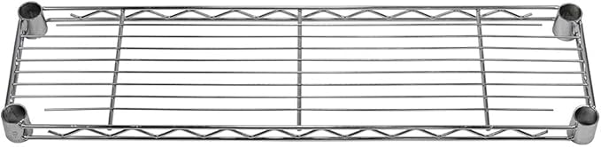 Shelving Inc. 8" d x 30" w x 34" h Chrome Wire Shelving with 3 Tier Shelves, Weight Capacity 800lbs, Evenly Distributed