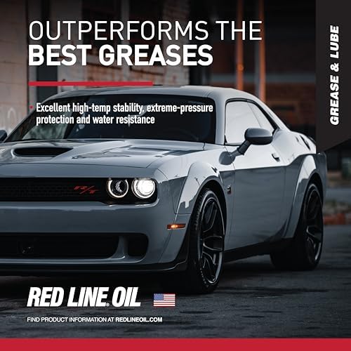 Red Line 80401 High Performance CV-2 Synthetic Grease Cartridge with Red Moly - 14 Ounce Jar (6 Pack)