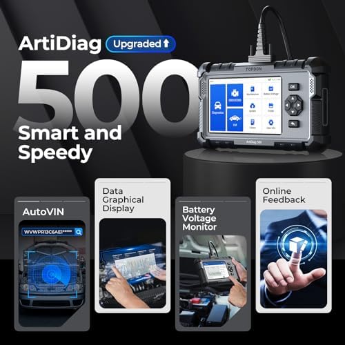 TOPDON AD500 Car Diagnostic Scanner, Engine ABS SRS Transmission Scan Tool