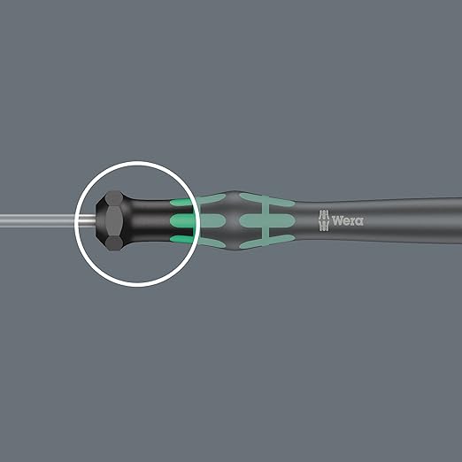 Wera 05117991001 Kraftform Micro 2035 Slotted Electronics Precision Screwdriver, 1mm Head, 40mm Blade Length