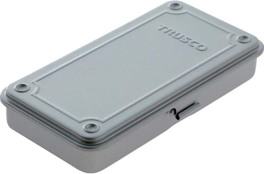 TRUSCO T-19SV Trunk Tool Box, 80.9 x 4.9 x 1.3 inches (203 x 109 x 35 mm), Silver