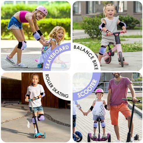 BOSONER Kids/Youth Knee Pad Elbow Pads for Roller Skates Cycling BMX Bike Skateboard Inline Rollerblading, Skating Skatings Scooter Riding Sports