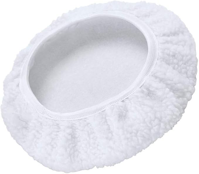 Car Polisher Pad Bonnet (5 to 6 Inch), 5Pcs Wool Polishing Bonnet Orbital Buffing Pad Cover Waxer Bonnet for Car Polisher
