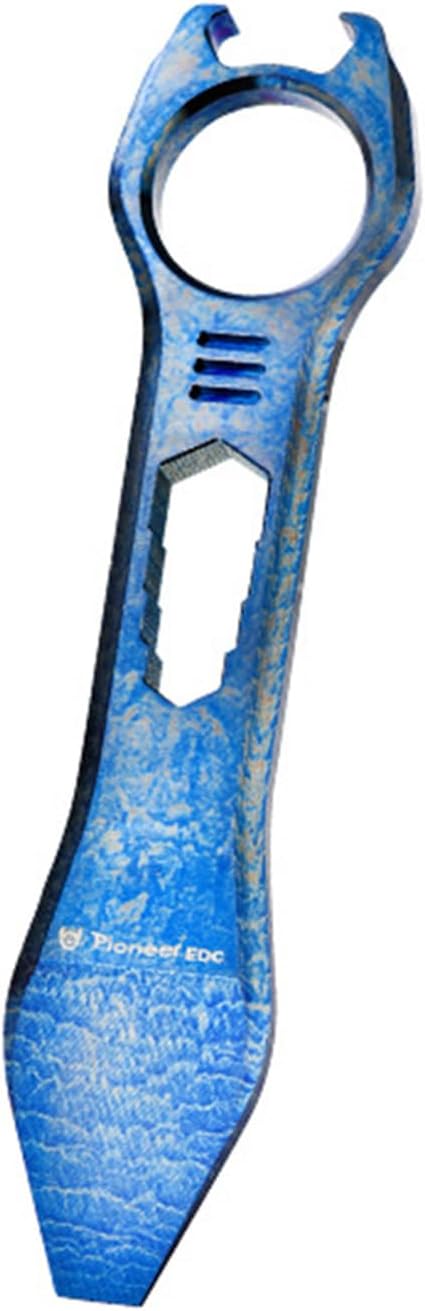 Titanium EDC Pry Bar Multi Tool Bottle Opener Nail Puller Crowbar Wrench Screwdriver Compact Size EDC Multi Tool
