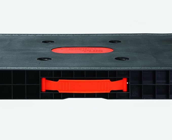 Disston Omni Plus 5 in 1 Workbench, Clamping Table, Scaffold, Dolly and Creeper All in one Work Table Orange/Black