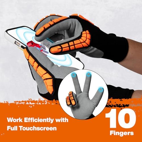 Safety Work Gloves for Men Women,Impact Work Gloves