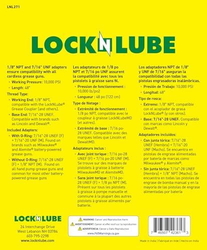 LockNLube 48" Universal Grease Hose
