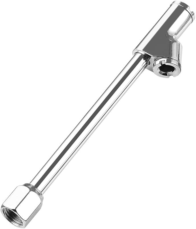 CZC AUTO Heavy Duty Inflatable Air Chuck, Straight on Foot Dual Head Truck Tire Chuck, 1/4" FNPT Extension Stem Compatible with Inflator Air Pump Compressor Accessories for Truck Bus Car Motorcycle