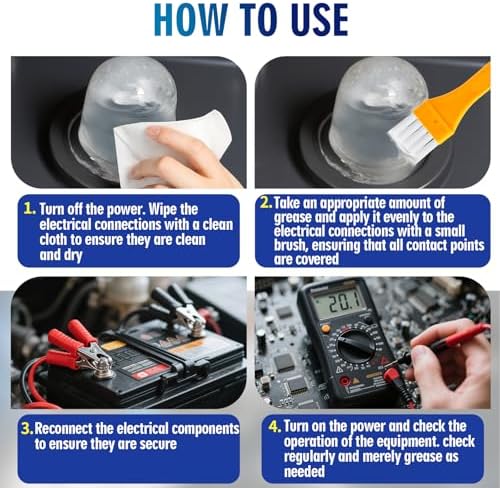 Dielectric Grease for Electrical Connectors, Automotive Silicone Grease 30g