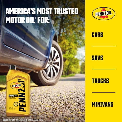 Pennzoil Synthetic Blend 5W-30 Motor Oil (1-Quart, SinglePack) (Pack of 2)