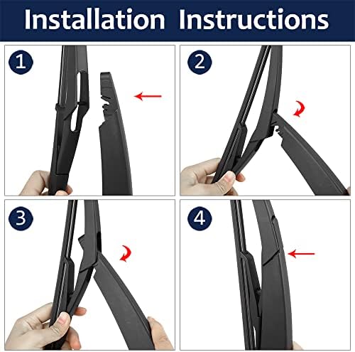 X AUTOHAUX Rear Windshield Wiper Blade Arm Set for Mini Countryman R56 R60