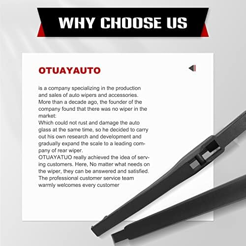OTUAYAUTO Rear Wiper Back Arm Blade Set - Replacement for KIA SORENTO 2011-2015 OE: 988152P000