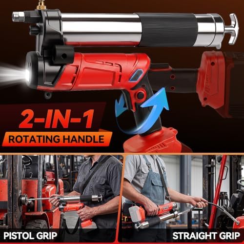 Cordless Grease Gun Compatible with Milwaukee M18 18V Battery (No Battery)