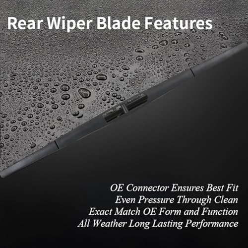 Rear Wiper Blade for 2018-2026 Jeep Wrangler, 2022-2025 Jeep Grand Cherokee (Not Fit Grand Cherokee L), 2023-2025 Honda HRV HR-V - OEM Replacement Back Windshield Wiper, All-Weather 12 Inch