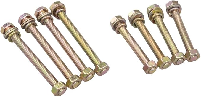 Mytee Products 4 Pack 1-1/2"x7' Yellow Ladder Rack Ratchet Straps with J-Hook (Pair) - 500 lbs Square Tube Mount - Retractable Ratchet Tie Down Strap for Roof Rack