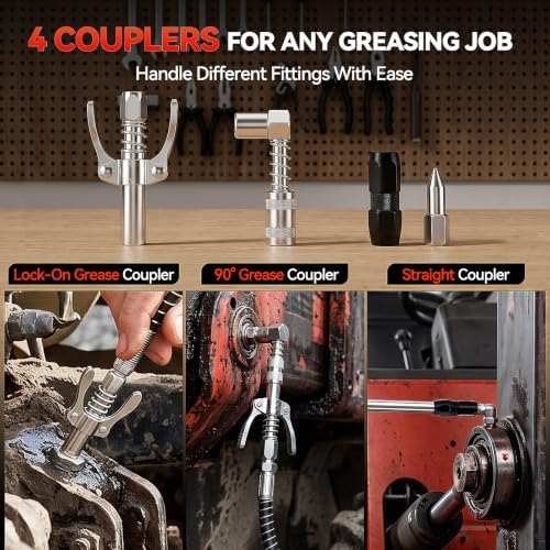 Cordless Grease Gun Compatible with Milwaukee M18 18V Battery (No Battery)
