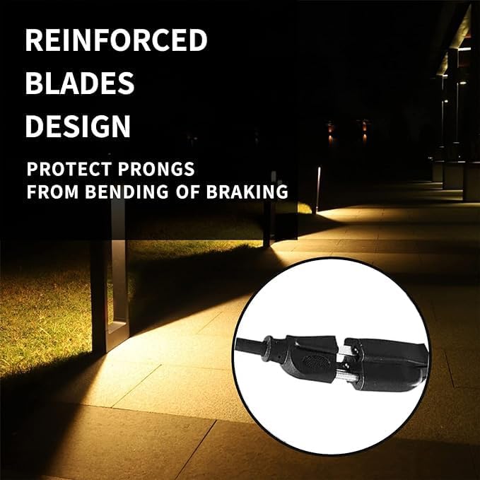 Extension Cord Weatherproof, UL Certified, 10 Gauge 3FT Black 3 Prong Heavy Duty, 10/3 SJTW 15A Power Cord for Lights, Appliances, Lawn
