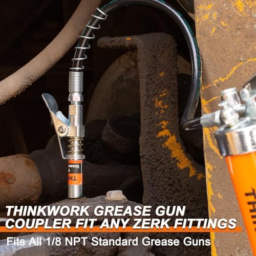 THINKWORK Strong Lock on 0.53" Grease Gun Coupler