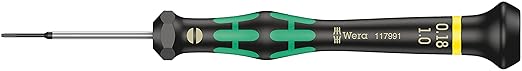 Wera 05117991001 Kraftform Micro 2035 Slotted Electronics Precision Screwdriver, 1mm Head, 40mm Blade Length