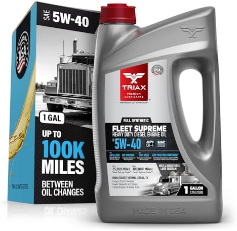 Triax Fleet Supreme ESP 5W-40 API CK-4 Full Synthetic Heavy Duty Diesel Engine Oil | Moly Boron Friction Modified | Extended Drain (1 Gallon)