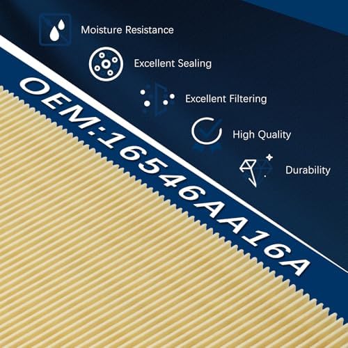 16546AA16A Engine Air Filter for 2017-2023 Subaru Impreza,2018-2023 Crosstrek,2019-2023 Ascent/Forester,2020-2023 Legacy/Outback