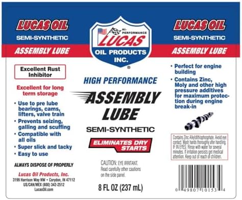 Assembly Lube/12X1/8 Ounc