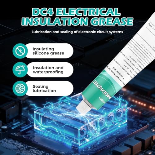 Molykote 4 Electrical Insulating Compound 150g/5.3 oz Silicone Grease Adhesive Sealant for Valve O-Rings and Metal Plastic Lubrication, Waterproof Low Volatility Translucent White from Dow Corning DC4