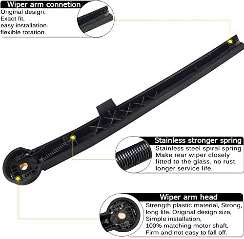AUTOBOO Rear Wiper Arm Blade Replacement for Jeep Grand Cherokee 2005-2010