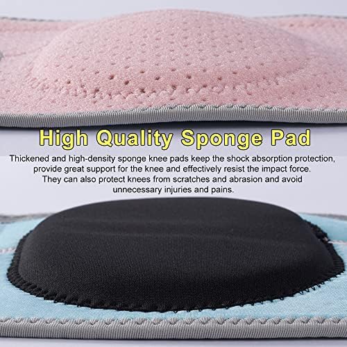 HUEGLO Dance Volleyball Knee Pads for Women,Soft Cushion for Work,Pink,M