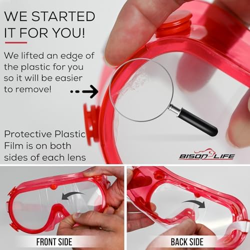 BISON LIFE Kids Safety Glasses, Anti Scratch Protective Eyewear, ANSI Z87.1