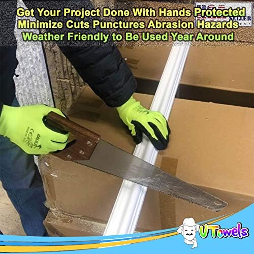 Work Gloves for Men and Women, 8-Pack, Nitrile Coated Safety Gloves Firm Grip