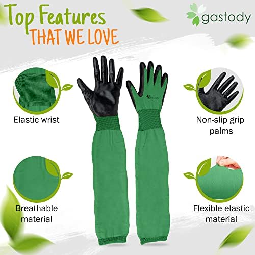 Long Sleeve Gardening Gloves for Women & Men, Long Cuff Garden Gloves