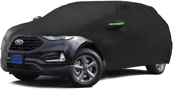 Proadsy Car Cover for 2009-2024 Ford Edge, Waterproof All Weather for Automobiles, Windproof Snowproof Rain Hail Sun UV Protection Full Outdoor Indoor Exterior Car Covers, Black