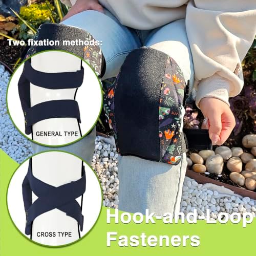 5 Pack Garden Knee Pads for Women, Foam Padding Work Kneepads, Butterfly